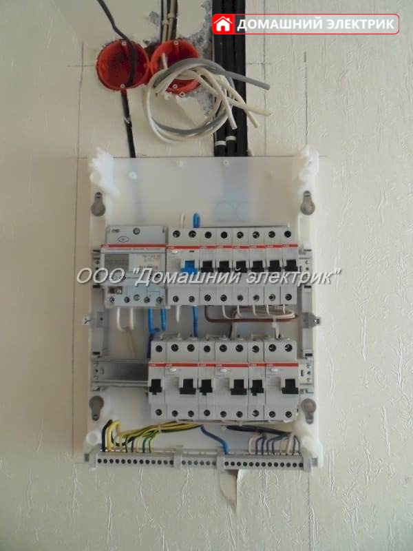 сборка монтаж и расключение электрического щита abb на 24 модуля, установка и подключение счетчика электроэнергии abb